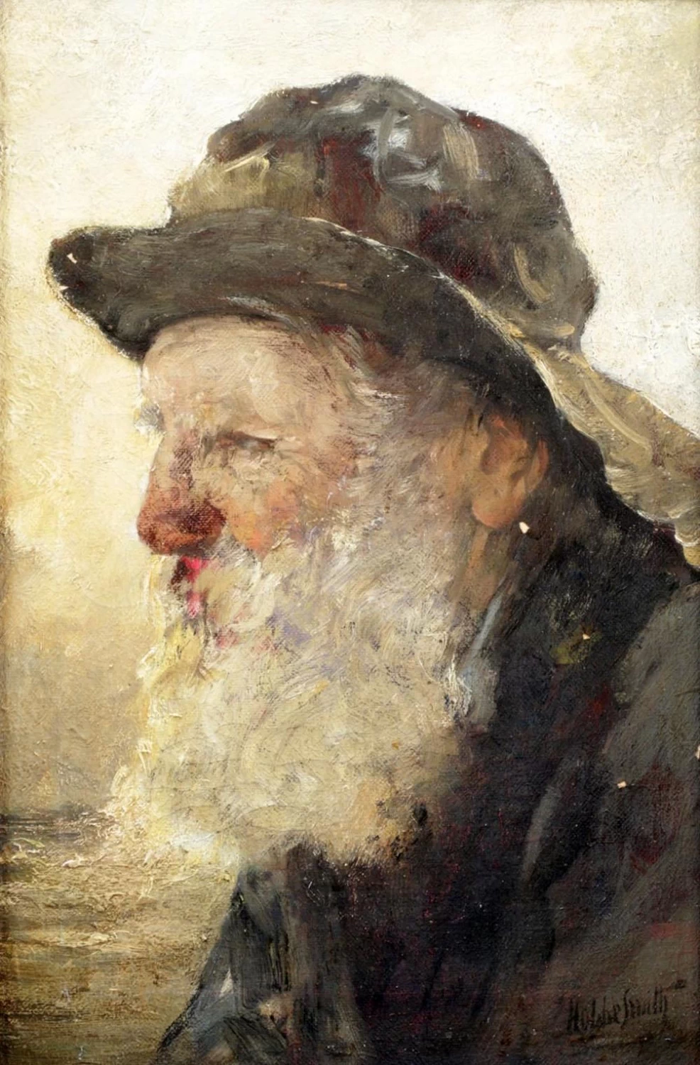 Ritratto di un pescatore barbuto